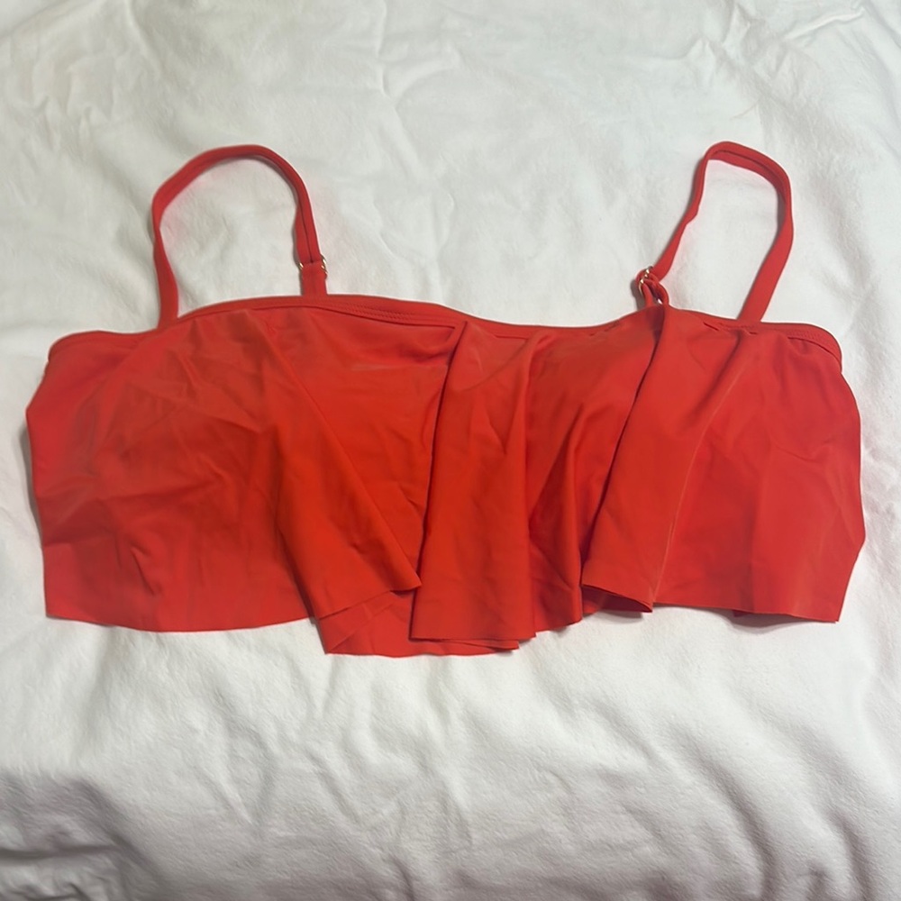 Xhilaration Red Bikini Top Bandeau Style